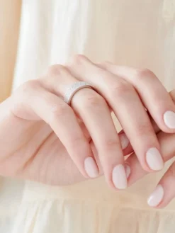 Hot Apart Pierścionek z białego złota z brylantami - 0,39 ct - próba 585