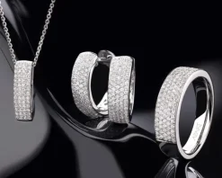 Hot Apart Pierścionek z białego złota z brylantami - 0,39 ct - próba 585