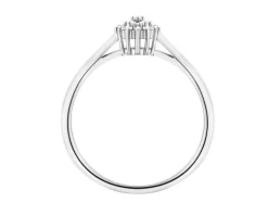 Apart Pierścionek z białego złota z diamentami - 0,07 ct - próba 585< Pierścionki