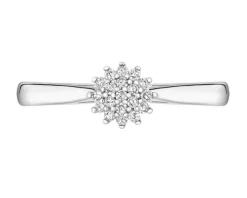 Apart Pierścionek z białego złota z diamentami - 0,07 ct - próba 585< Pierścionki