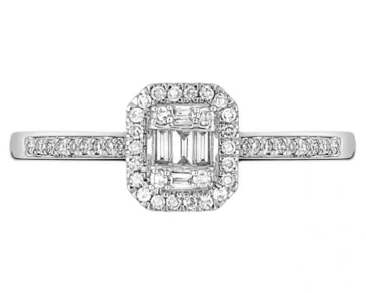 Apart Pierścionek z białego złota z diamentami - 0,19 ct - próba 585< Pierścionki