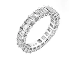 Apart Pierścionek z białego złota z diamentami laboratoryjnymi - Eternity - 5,25 ct - próba 750< Pierścionki