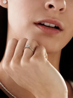 Apart Pierścionek z białego złota z brylantami - 0,30 ct - próba 585< Pierścionki