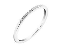 Sale Apart Pierścionek z białego złota z diamentami - 0,03 ct - próba 375