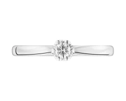 Discount Apart Pierścionek z białego złota z brylantem - 0,08 ct - próba 585