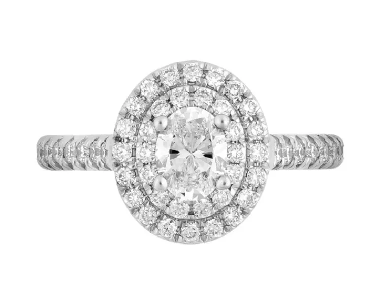 Best Apart Pierścionek z białego złota z diamentami - SI1/F - 1,00 ct - próba 585