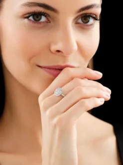 Best Apart Pierścionek z białego złota z diamentami - SI1/F - 1,00 ct - próba 585