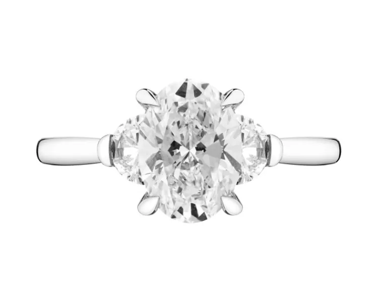Online Apart Pierścionek z białego złota z diamentami laboratoryjnymi - 2,53 ct - próba 750