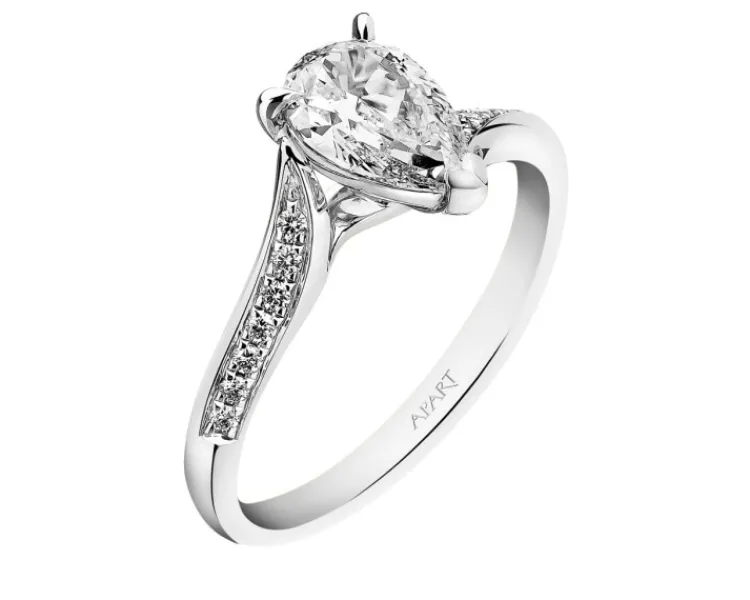 Apart Pierścionek z białego złota z diamentami - 1,10 ct - próba 750