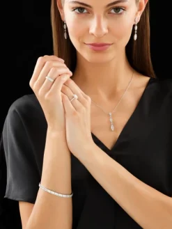 Apart Pierścionek z białego złota z diamentami - 0,84 ct - próba 750< Pierścionki