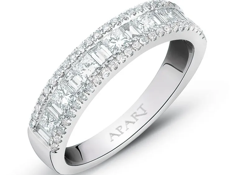 Sale Apart Pierścionek z białego złota z diamentami - 0,72 ct - próba 585
