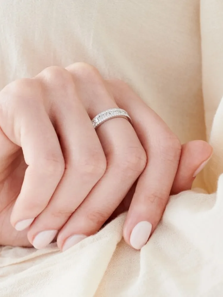Sale Apart Pierścionek z białego złota z diamentami - 0,72 ct - próba 585
