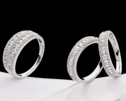 Sale Apart Pierścionek z białego złota z diamentami - 0,72 ct - próba 585