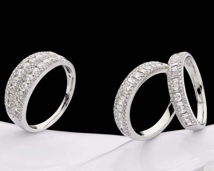 Sale Apart Pierścionek z białego złota z diamentami - 0,72 ct - próba 585