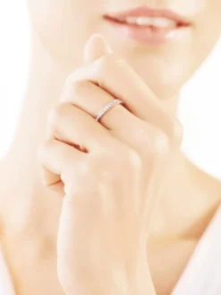 Apart Pierścionek z białego złota z brylantami - 0,10 ct - próba 585< Pierścionki