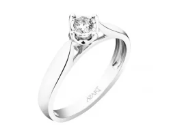 Apart Pierścionek z białego złota z brylantem - 0,08 ct - próba 750< Pierścionki