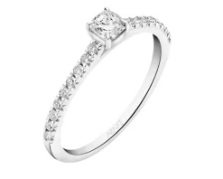 Apart Pierścionek z białego złota z diamentami - 0,41 ct - próba 585< Pierścionki