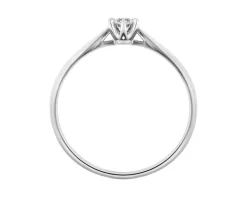 Apart Pierścionek z białego złota z brylantem - 0,11 ct - próba 375< Pierścionki