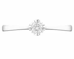 Clearance Apart Pierścionek z białego złota  z brylantem - serce - 0,12 ct - próba 750