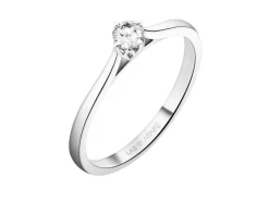 Clearance Apart Pierścionek z białego złota z brylantem laboratoryjnym - 0,16 ct - próba 585