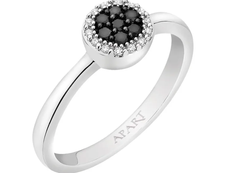 Apart Pierścionek z białego złota z diamentami - 0,15 ct - próba 585< Pierścionki