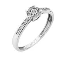 Discount Apart Pierścionek z białego złota z diamentami - 0,09 ct - próba 585