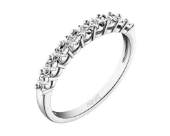 Apart Pierścionek z białego złota z diamentami - 0,03 ct - próba 375< Pierścionki
