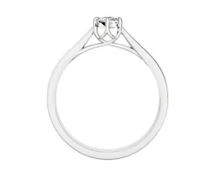 Apart Pierścionek z białego złota z brylantem - 0,08 ct - próba 585< Pierścionki