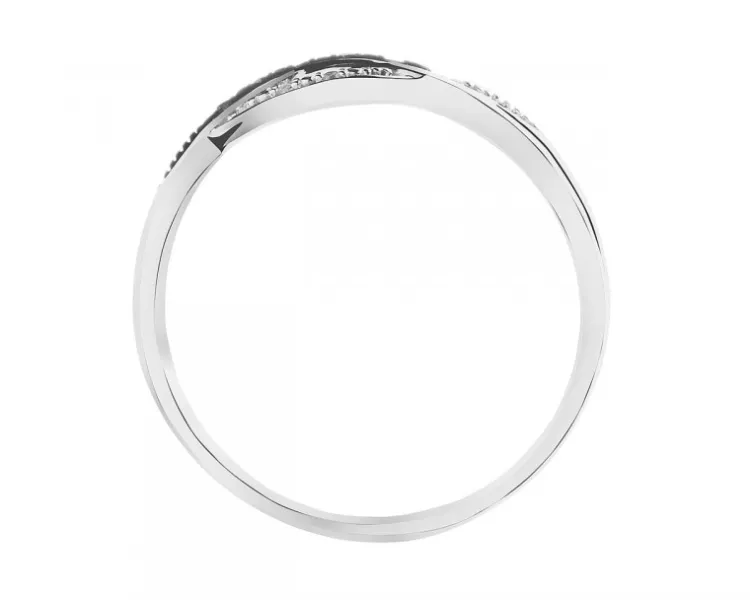 Apart Pierścionek z białego złota z diamentami - 0,02 ct - próba 585< Pierścionki