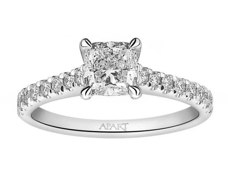 Apart Pierścionek z białego złota z diamentami - SI1/H - 1,34 ct - próba 750< Pierścionki
