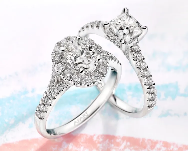 Apart Pierścionek z białego złota z diamentami - SI1/H - 1,34 ct - próba 750< Pierścionki