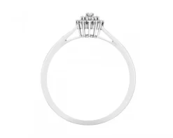 Discount Apart Pierścionek z białego złota z brylantami - 0,10 ct - próba 585