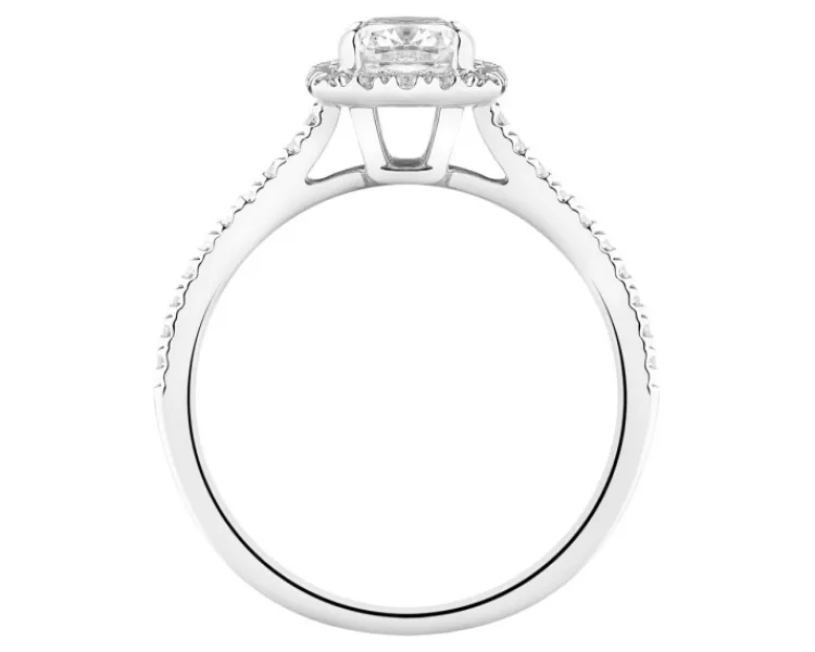 Online Apart Pierścionek z białego złota z diamentami laboratoryjnymi - 1,25 ct - próba 750