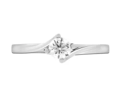 Clearance Apart Pierścionek z białego złota z brylantem - 0,24 ct - próba 585