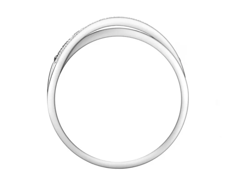 New Apart Pierścionek z białego złota z diamentami - 0,25 ct - próba 585