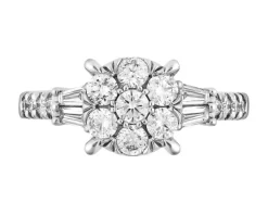Apart Pierścionek z białego złota z diamentami - 0,75 ct - próba 585< Pierścionki