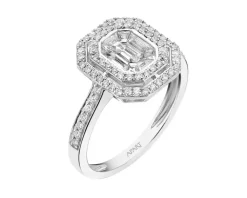 Apart Pierścionek z białego złota z diamentami - 0,66 ct - próba 750< Pierścionki