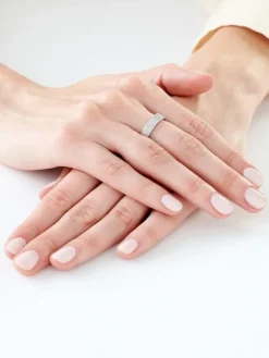 Apart Pierścionek z białego złota z diamentami - 0,24 ct - próba 585< Pierścionki
