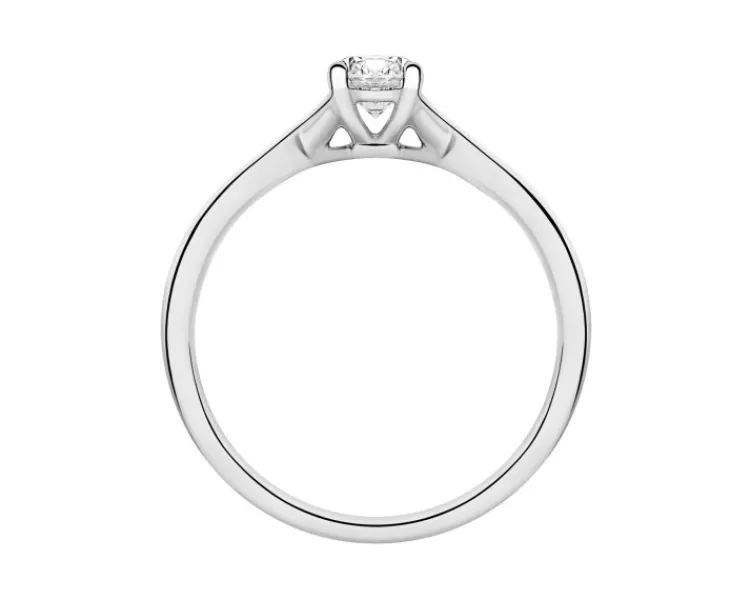Discount Apart Pierścionek z białego złota z brylantem - 0,40 ct - próba 750