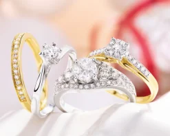 Apart Pierścionek z białego złota z brylantem - 0,15 ct - próba 750< Pierścionki