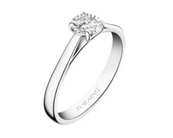 Sale Apart Pierścionek z białego złota z brylantem - 0,08 ct - próba 585