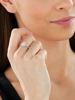 Clearance Apart Pierścionek z białego złota z brylantami - 0,68 ct - próba 750