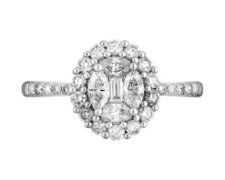 Apart Pierścionek z białego złota z diamentami - 0,73 ct - próba 750< Pierścionki