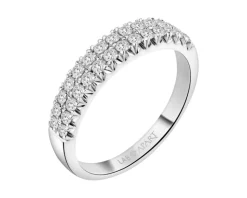 Clearance Apart Pierścionek z białego złota z brylantami laboratoryjnymi - 0,50 ct - próba 585