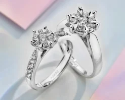 Apart Pierścionek z białego złota z brylantami - 0,35 ct - próba 585