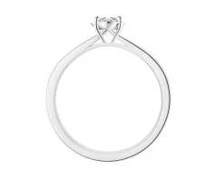 Online Apart Pierścionek z białego złota z brylantem - 0,14 ct - próba 585