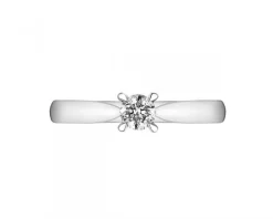 Apart Pierścionek z białego złota z brylantem - 0,15 ct - próba 375< Pierścionki
