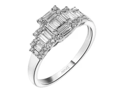 Hot Apart Pierścionek z białego złota z diamentami - 0,38 ct - próba 585