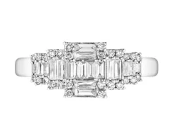 Hot Apart Pierścionek z białego złota z diamentami - 0,38 ct - próba 585