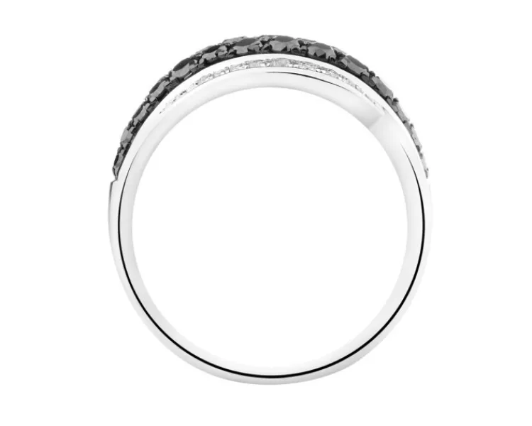 Apart Pierścionek z białego złota z brylantami - 0,77 ct - próba 585< Pierścionki